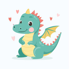 Fototapeta premium Portrait of Adorable Miniature Dragon