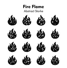 A vector set of burning fire and flame icons, perfect for illustrating danger, heat, or warning signs