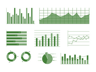 Data Visualization: Display various charts and graphs, designed to visualize key data points with clean, modern style.