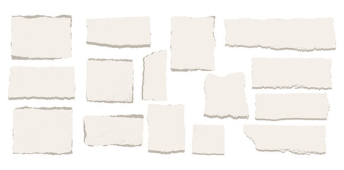 Torn Paper Texture: The image showcases a set of textured paper fragments, each revealing a unique, rugged edge, inviting the viewer to appreciate the raw, tactile quality.