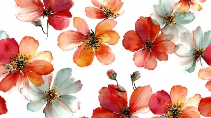 Watercolor floral pattern