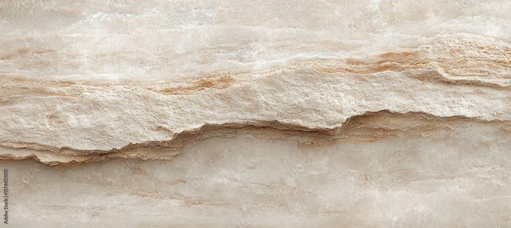 Poster close-up of layered natural stone surface with fine texture and distinct horizontal striations in wa