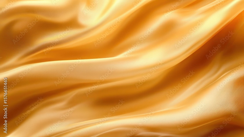 Aufkleber smooth flowing golden-yellow silky fabric with soft folds and gentle highlights creating a luxurious