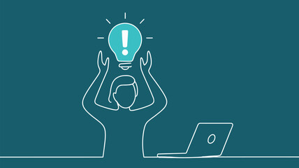 Creative idea generation concept lightbulb inspiration innovation solution eureka moment brainstorming process