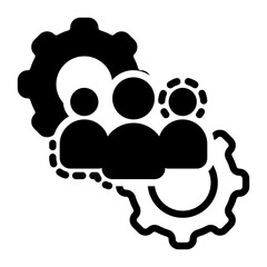 Employee icon, glyph icon style