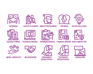 Human resources related, pixel perfect, editable stroke, up scalable vector icon 