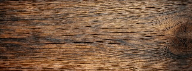 Fototapeta premium Close-up view of rustic wooden surface with natural grain patterns and textured knots