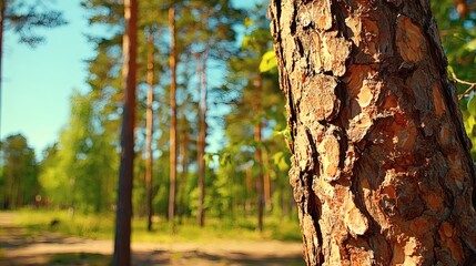 Obraz premium Pine Tree in Forest