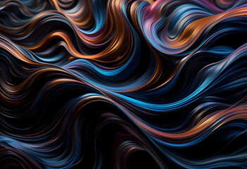 Flowing Swirls of Color in Abstract Render