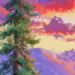 Various oil paintings, flowers, tulips, roses, peonies, ducks, birds, lakes, scenery