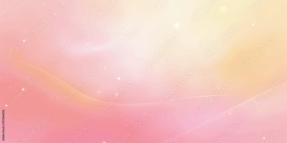 Poster abstract pink colourful background with bright glowing stars and soft bokeh texture