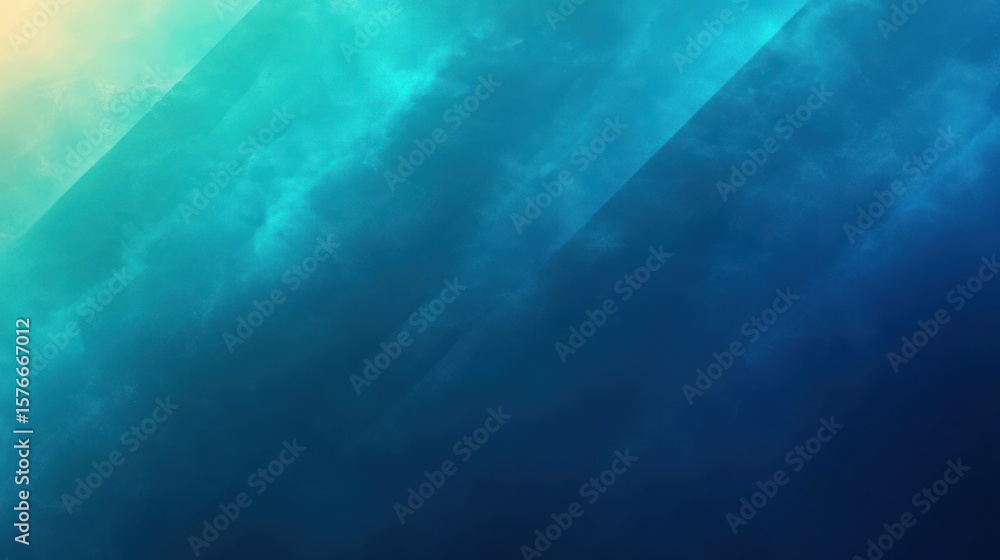 Poster gradient background with blue and teal shades blending into a light yellow corner creating a soft, c