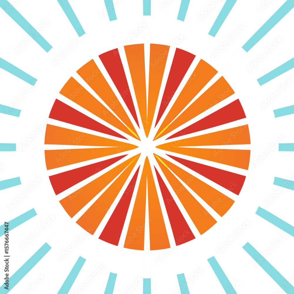 Poster radial burst line pattern, dynamic background with white background.
