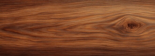 Naklejka premium Close-up of a smooth wooden surface showcasing natural wood grain patterns and a prominent knot with warm brown tones