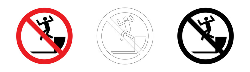 No jumping down sign in vector format