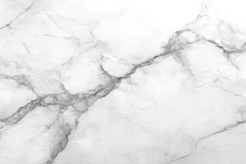 Fototapeta premium Smooth white marble surface with subtle gray veins running irregularly creating natural elegant stone texture