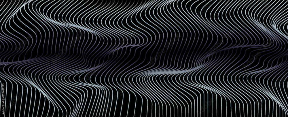 Poster abstract silver curved lines background. swirl curve lines. spiral pattern. minimal design. modern f