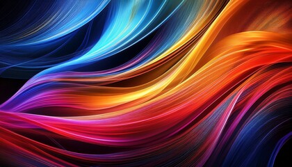 a dynamic abstract composition featuring vibrant colors that streak across a dark canvas evoking movement and energy perfect for adding a modern and artistic flair