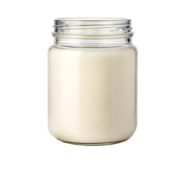 glass jar with white sugar