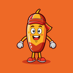 Happy Mango Fruit Mascot