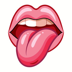 vector illustration of tongue 