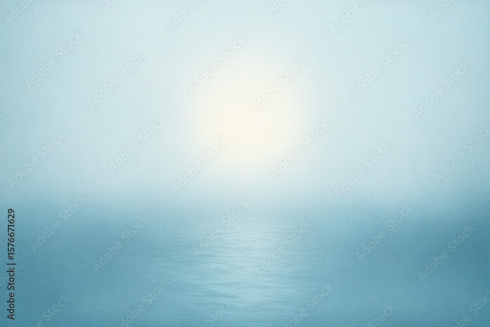 Poster calm ocean water under soft sunlight with a serene and tranquil atmosphere and minimalistic gradient