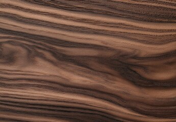 Close-up view of dark brown wood grain texture with natural wavy lines and rich color variations