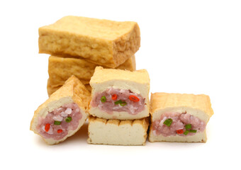 Yellow tofu on White background 