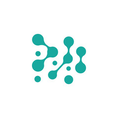 cell neuron technology logo design illustration data simple abstract modern template brand product