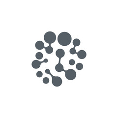 cell neuron technology logo design illustration data simple abstract modern template brand product