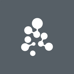 cell neuron technology logo design illustration data simple abstract modern template brand product