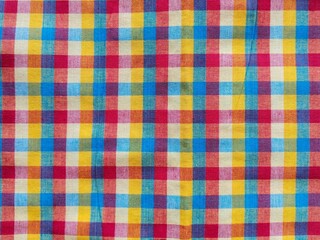 Loincloth multicolor woven handmade Thai traditional fashion fabric textile original pattern style backgrounds and textures design.