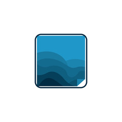 river logo design beautiful natural river scenery with simple minimalist concept illustration of product brand template