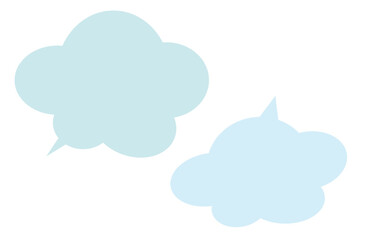 淡いブルーの吹き出し