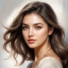 Naklejka premium potrait of a beautiful woman