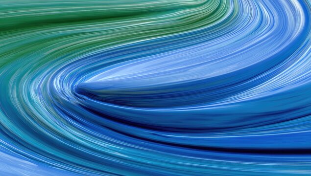 An abstract image depicting swirling, flowing hues of blue and green, creating a dynamic, almost liquid-like effect with varying shades and intensities of color