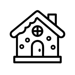 gingerbread house christmas icon
