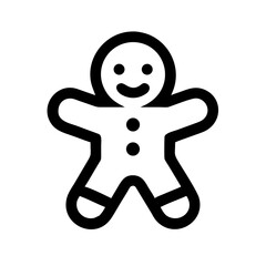 gingerbread man christmas icon