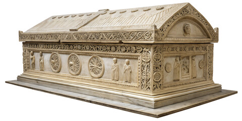 Byzantine Sarcophagus, isolated PNG transparent background