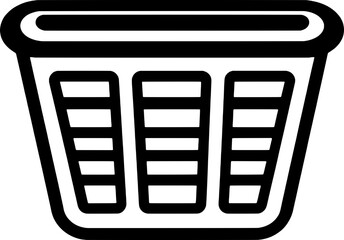 Laundry Basket Full of Clothes – Household Chore and Cleaning Vector Illustration