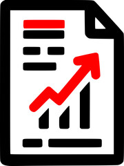 Business Report with Rising Graph Arrow – Growth and Analytics Vector
