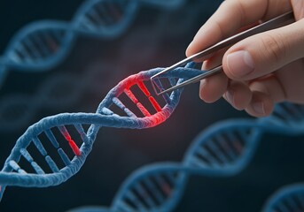 Tweezers are used to repair a damaged section of a dna molecule