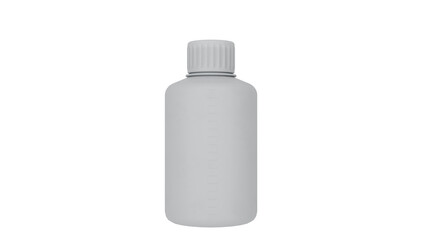 3D Render a bottle of liquid on a white background