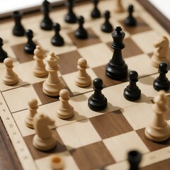 chess pieces on the board
