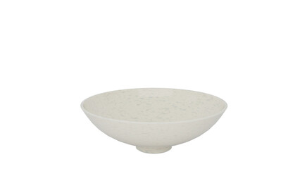 3D Render a white bowl with a small amount of white speckles