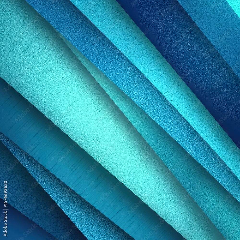 Poster abstract diagonal lines of varying shades of blue and teal, creating a layered, textured effect sugg