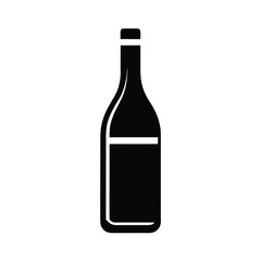 Wine Bottle Icon Vector Illustration