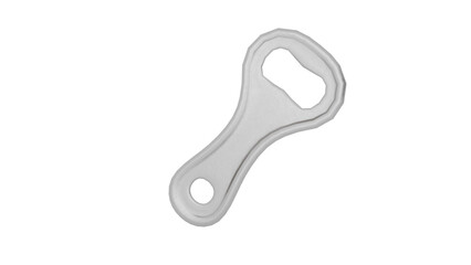3D Render a bottle opener with a white handle