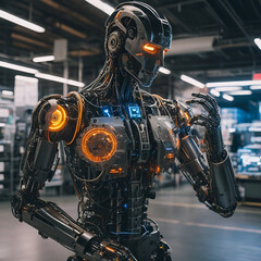 Fototapeta premium futuristic robot cyborg