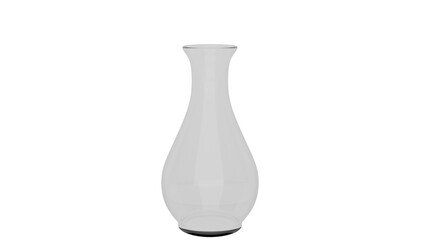 3D Render a white vase with a black base on a white background